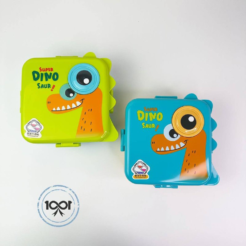 ظرف غذای چشم قلمبه واشردار طرح دایناسور